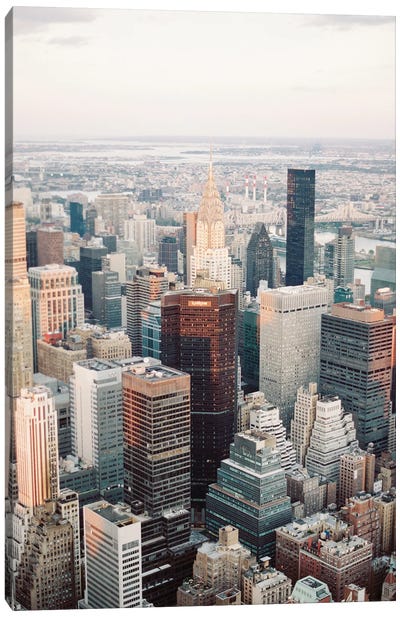 Nyc Skyline From Above Canvas Art Print - Justine Milton