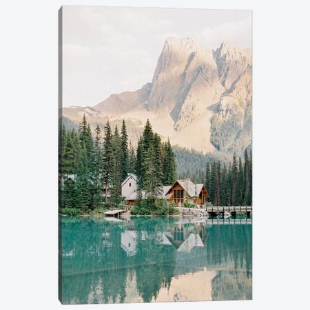 Lake Lodge In The Mountains Canvas Print #JTM39} by Justine Milton Canvas Wall Art