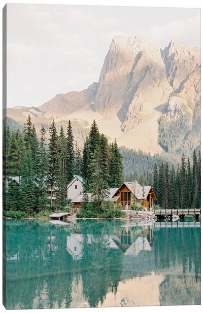 Lake Lodge In The Mountains Canvas Art Print - Travel Journal