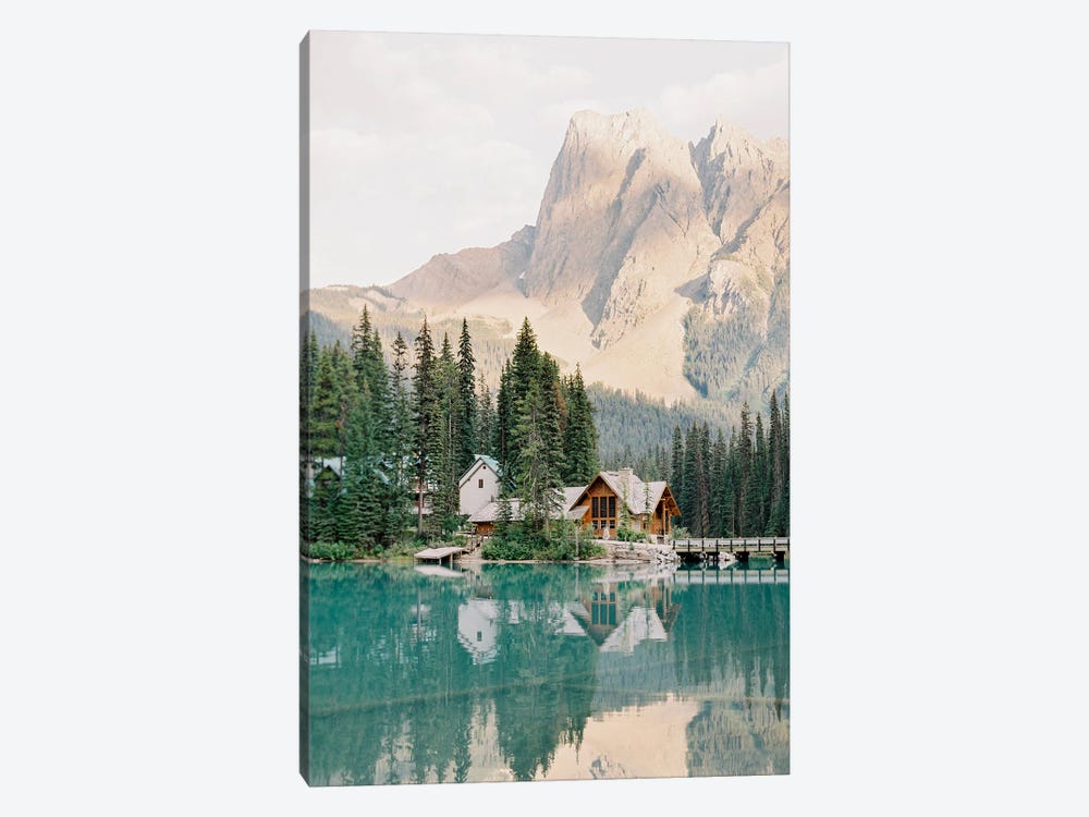 Lake Lodge In The Mountains by Justine Milton 1-piece Canvas Wall Art