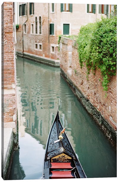 Gondolas In Venice Canvas Art Print - Travel Journal