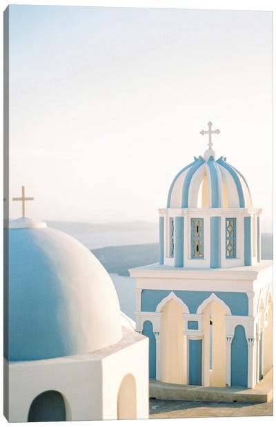 Santorini Church Canvas Art Print - Famous Places of Worship