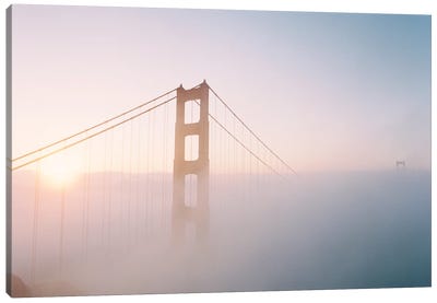 Foggy Bay Days Canvas Art Print - Golden Gate Bridge