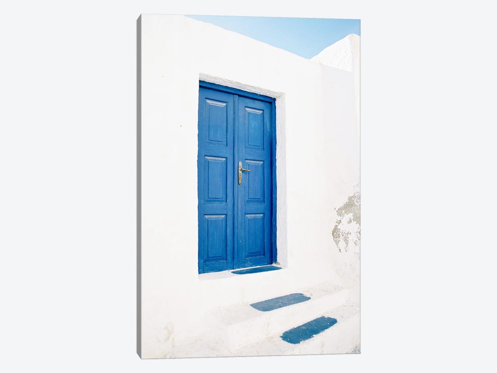 Santorini Blue Door by Justine Milton 1-piece Canvas Artwork