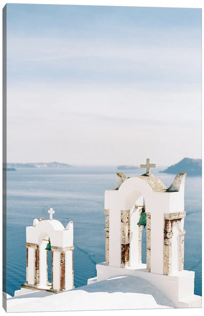 Santorini Caldera Canvas Art Print - Famous Places of Worship