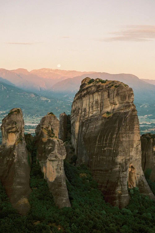 Rising Rocks Of Meteora by Justine Milton wall art