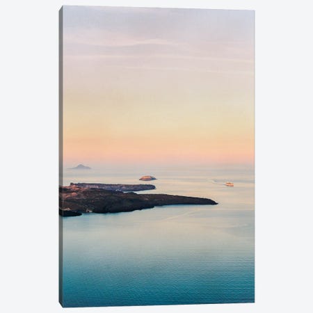 Santorini Caldera Sunset Canvas Print #JTM76} by Justine Milton Art Print
