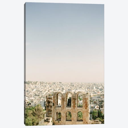 Greek Ruins In The City Canvas Print #JTM77} by Justine Milton Art Print