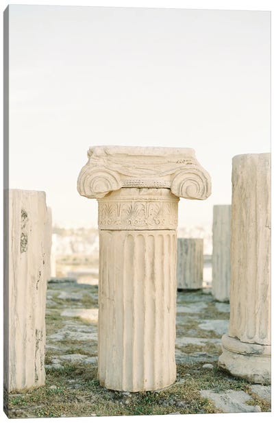 Ancient Greek Pillars Canvas Art Print - Ancient Ruins Art