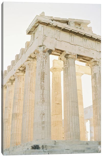 Golden Hour Greek Ruins Canvas Art Print - Travel Journal