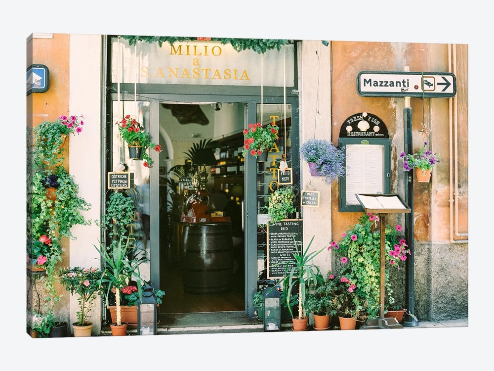 Quaint Italian Shops by Justine Milton 1-piece Canvas Artwork