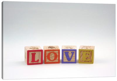 Love Canvas Art Print - Building Blocks