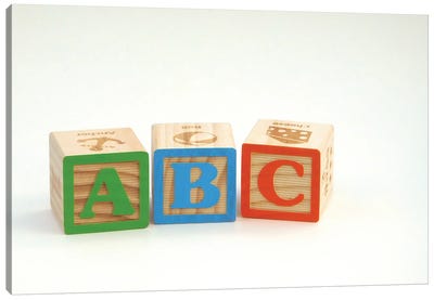 ABC Canvas Art Print - Building Blocks