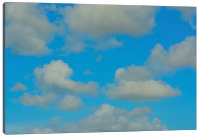 White Clouds Blue Skies Canvas Art Print - Jonathan Brooks