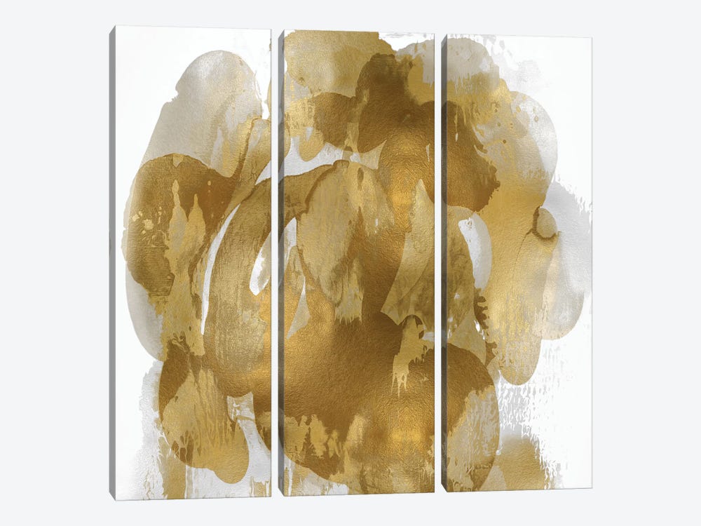 Gold Flow I by Kristina Jett 3-piece Canvas Art