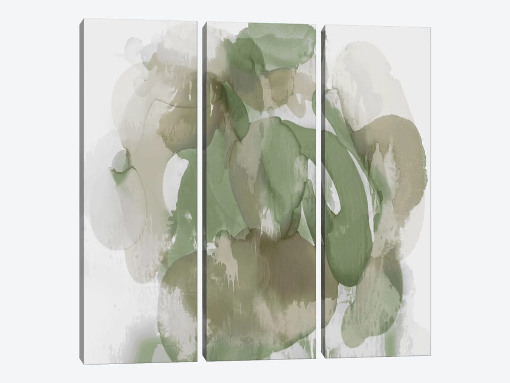 Green Flow I by Kristina Jett 3-piece Canvas Wall Art