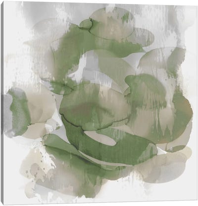 Green Flow II Canvas Art Print - Martini Olive