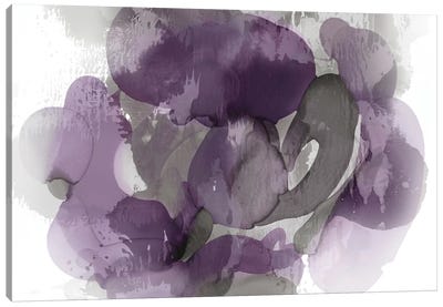 Amethyst Flow I Canvas Art Print - Gray & Purple Art