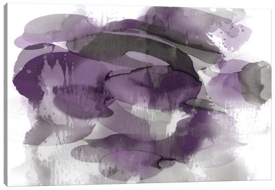 Amethyst Flow II Canvas Art Print - Gray & Purple Art