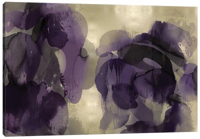 Cascade Amethyst Horizontal Canvas Art Print - Abstract Bathroom Art