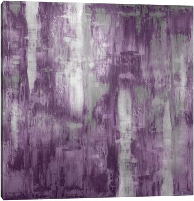 Amethyst Gradation Canvas Art Print - Gray & Purple Art