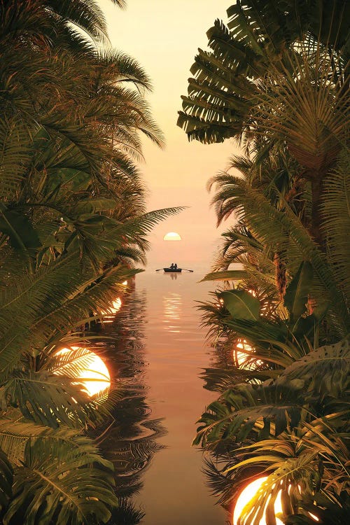 Evening On The Lagoon by James Tralie wall art