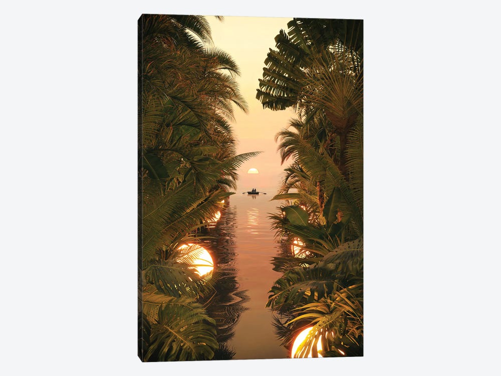 Evening On The Lagoon by James Tralie 1-piece Canvas Artwork
