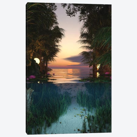Lagooon Sunset Canvas Print #JTZ25} by James Tralie Art Print