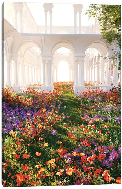 Floral Dreamland Canvas Art Print - Arches