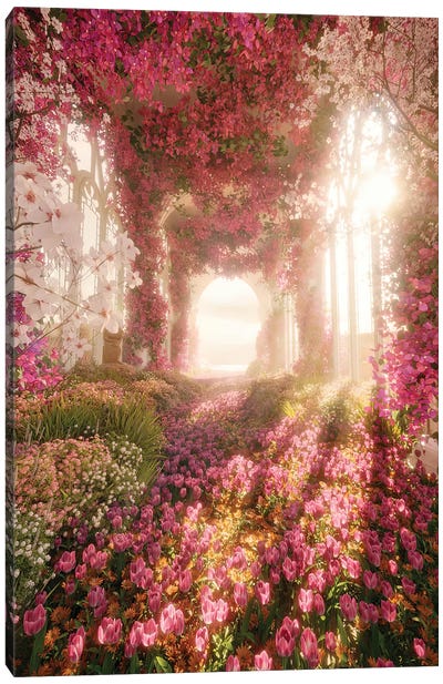 Floral Cathedral Canvas Art Print - Composite Photography
