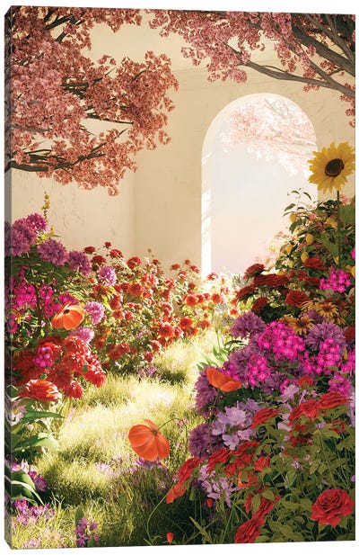 Floral Entrance Canvas Art Print - James Tralie