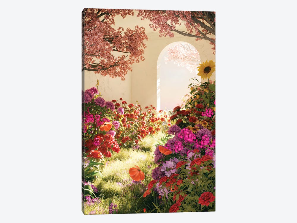 Floral Entrance by James Tralie 1-piece Canvas Art