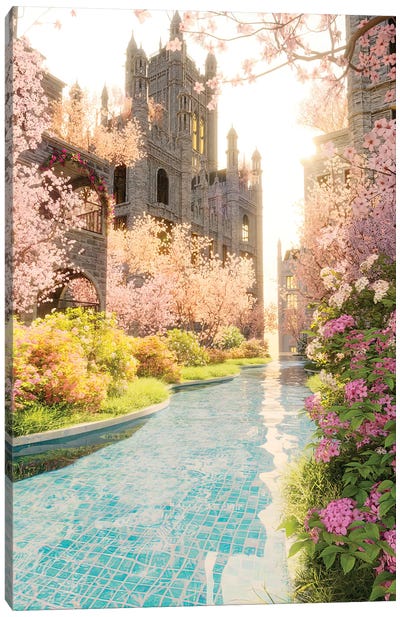 Spring At The Cathedral Resort Canvas Art Print - James Tralie