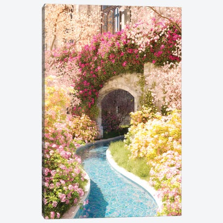 Floral River Cathedral Canvas Print #JTZ50} by James Tralie Canvas Print