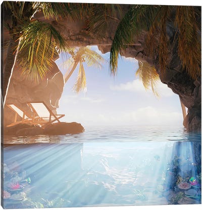 Paradise Resort Canvas Art Print - Sweet Escape