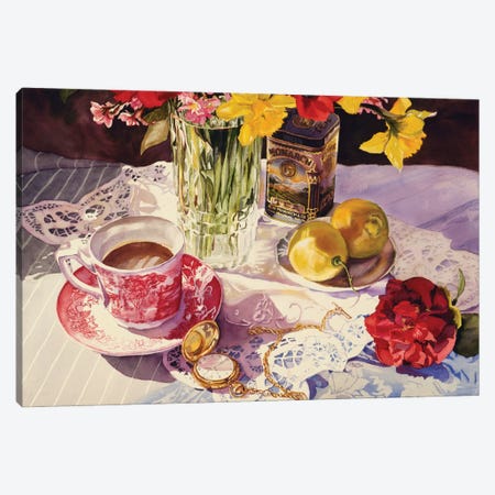 High Tea Canvas Print #JUD13} by Judy Koenig Canvas Artwork