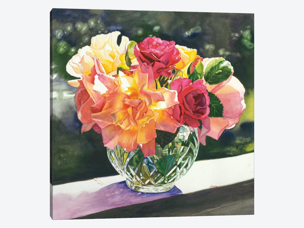Rose Bowl by Judy Koenig 1-piece Canvas Wall Art