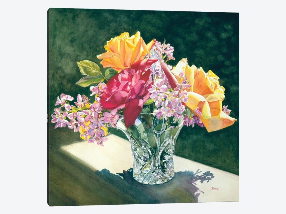 Roses In Crystal by Judy Koenig 1-piece Art Print