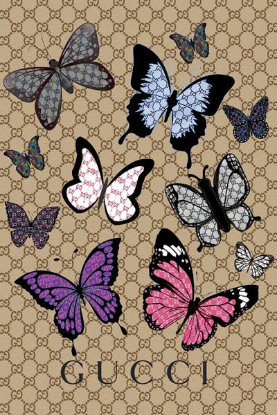 Gucci Butterflies by Julie Schreiber framed wall art
