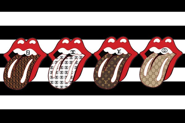 Louis Vuitton: Striped Louis Vuitton And More Lips by Julie Schreiber