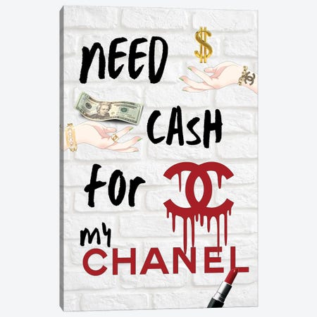 Need Money For Chanel II Canvas Print #JUE109} by Julie Schreiber Canvas Artwork