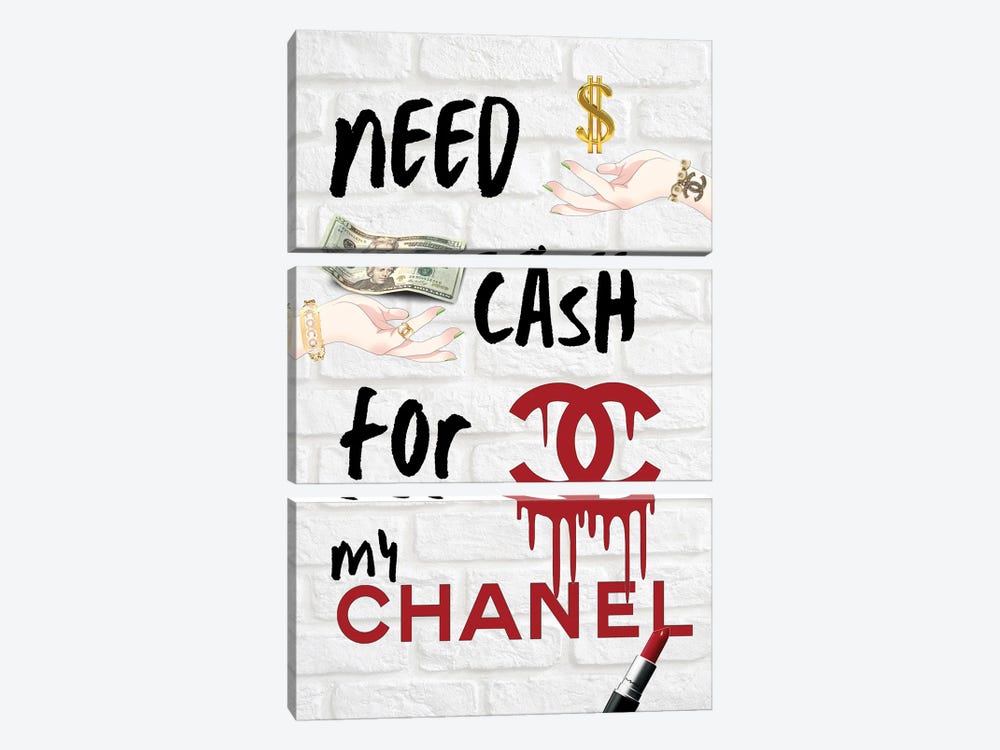 Need Money For Chanel II by Julie Schreiber 3-piece Canvas Art Print