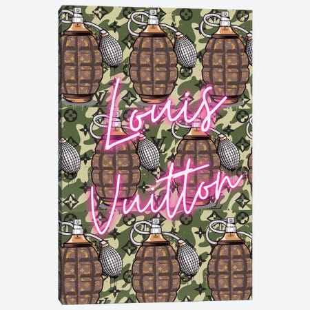 Louis Vuitton Camo Canvas Print #JUE10} by Julie Schreiber Art Print