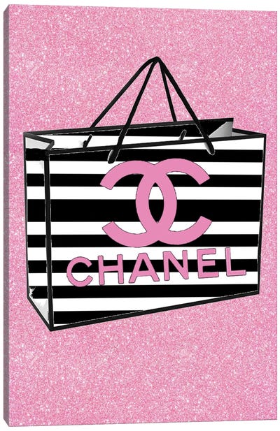 Chanel Shopping Bag Canvas Art Print - Julie Schreiber