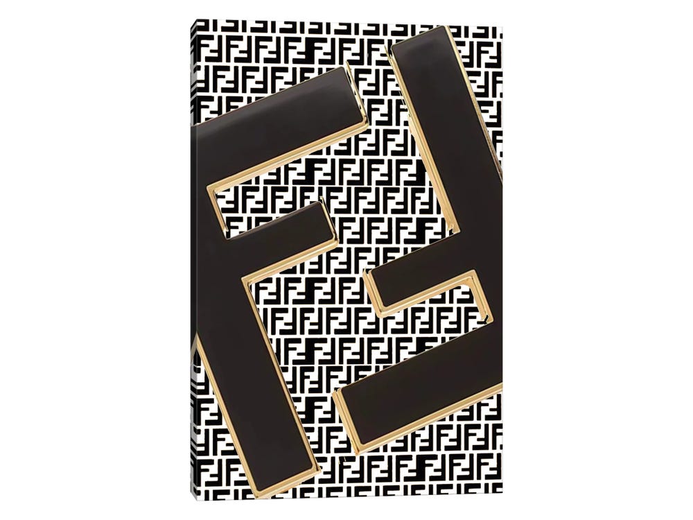 Fendi Logo Design by Julie Schreiber Fine Art Paper Poster ( Fashion > Fendi art) - 24x16x.25