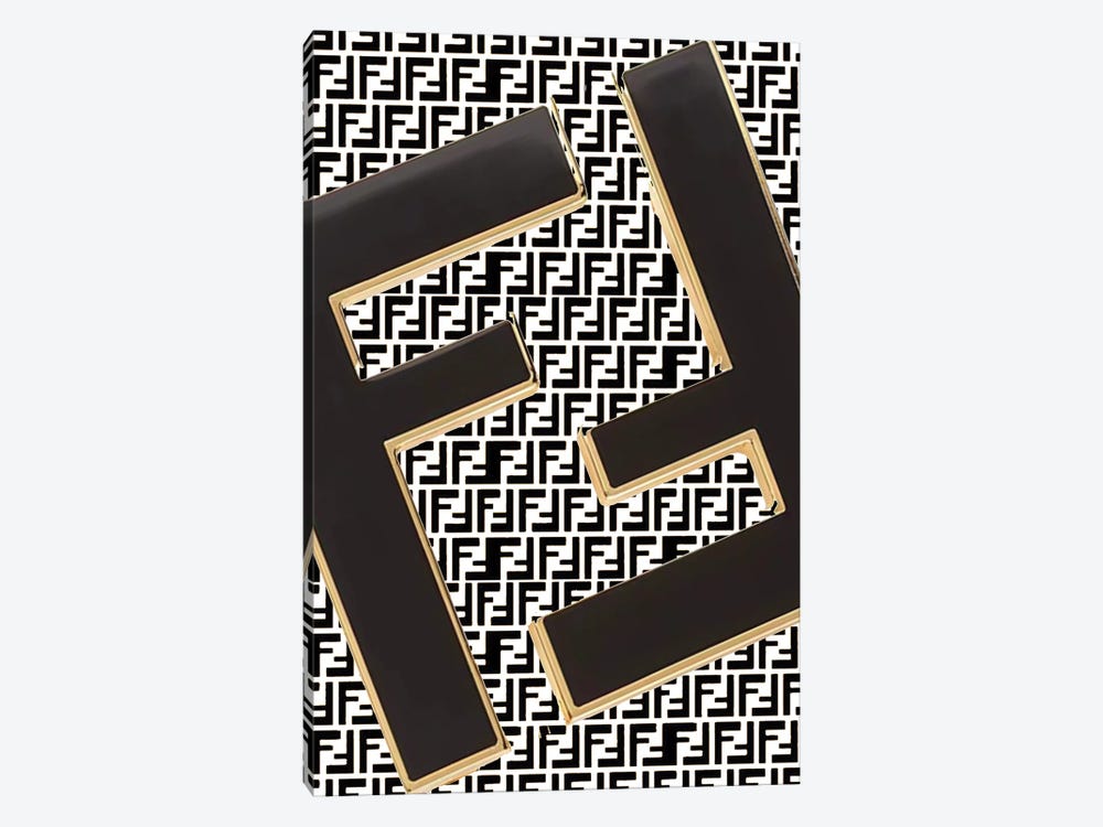 Fendi Logo Design by Julie Schreiber 1-piece Canvas Print
