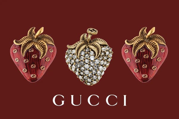 Glam Bedroom: Gucci Strawberries by Julie Schreiber