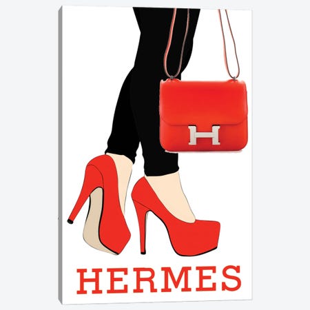 Hermès Bag Canvas Print #JUE121} by Julie Schreiber Canvas Artwork