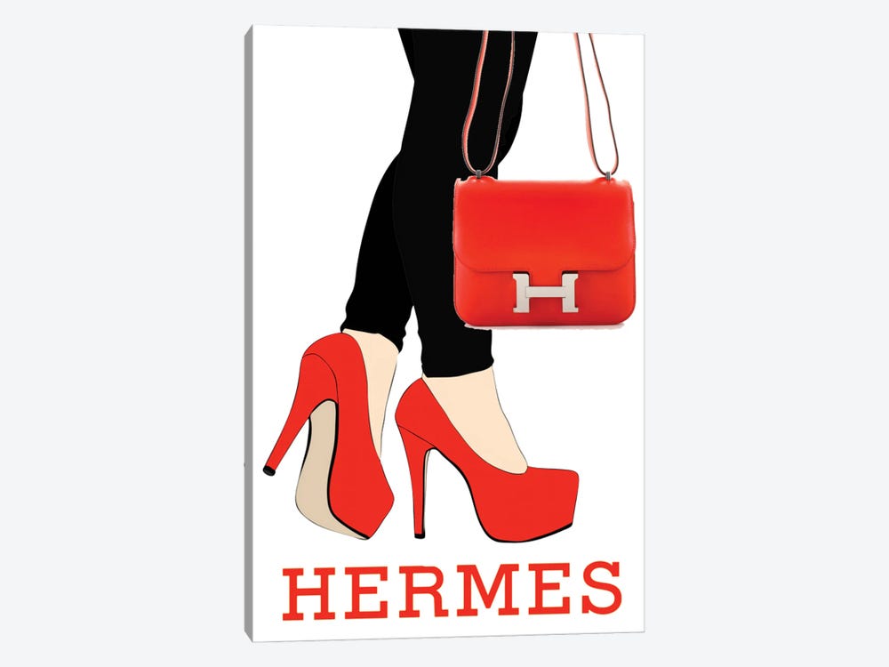 Hermès Bag by Julie Schreiber 1-piece Canvas Art Print