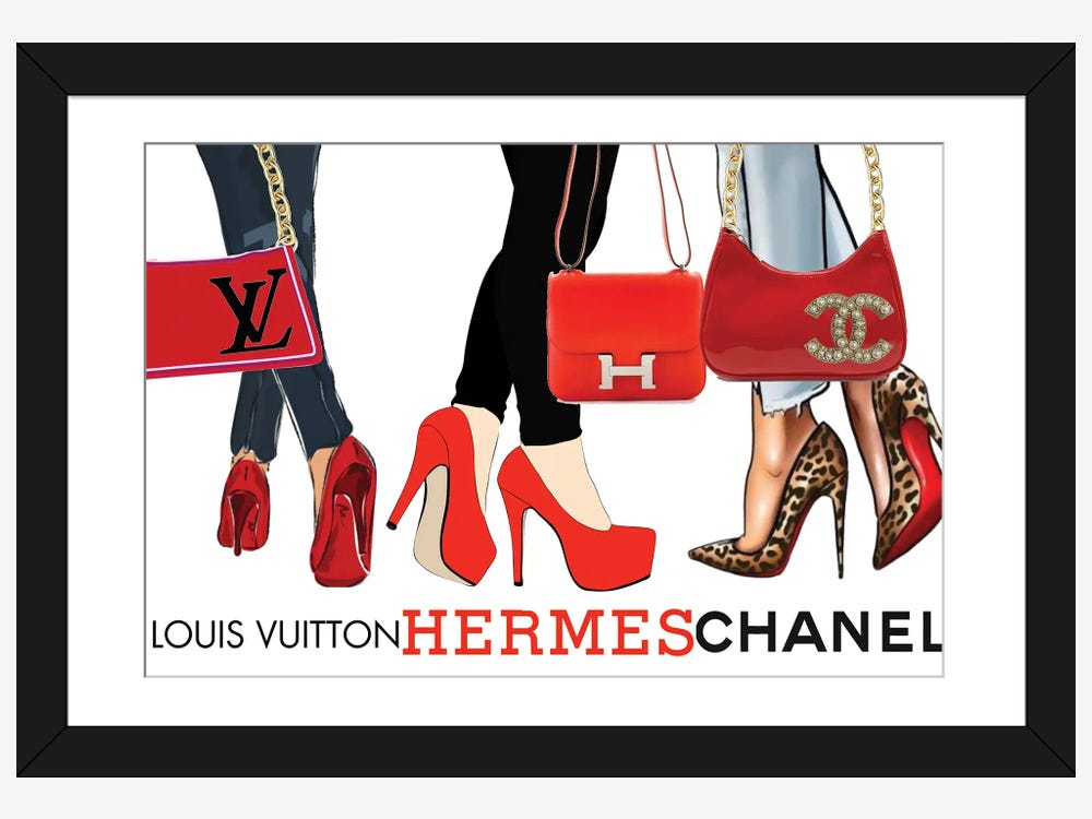 Find a collection of Chanel, Hermes and Louis Vuitton merchandise